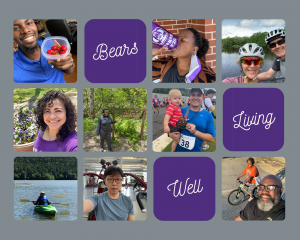 UCA employee "healthy selfies" showing various healthy habits and activities.