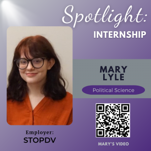 Mary Lyle, Political Science major, Employer - STOPDV