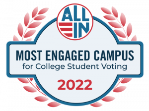 All In Most Engaged Campus for College Student Voting 2022