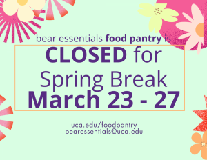 Pantry closed Spring Break