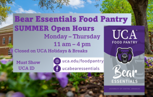 Pantry Open Hours 11 through 4 Monday through Thursday