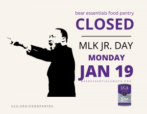 Closed for MLK Jr. Day on Monday January 19
