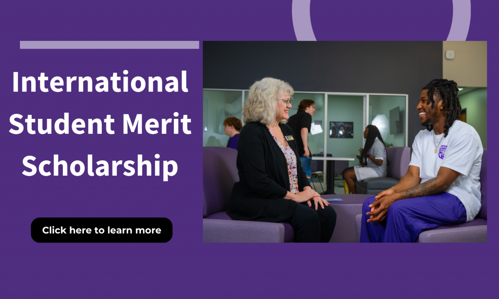 Click banner to learn more about the International Student Merit Scholarship