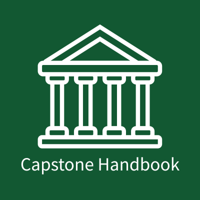 Clickable button to be redirected to the capstone handbook
