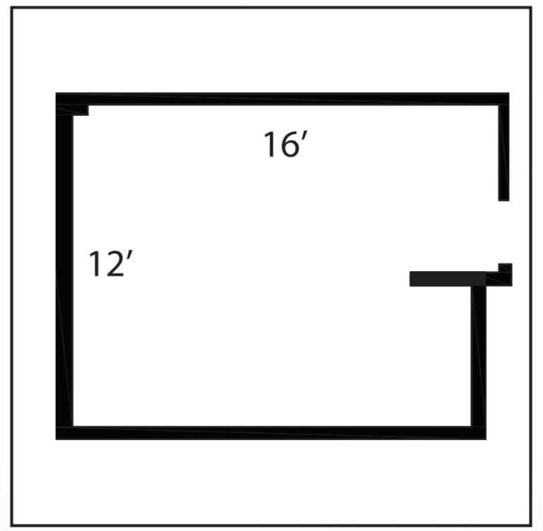 Image; 12 foot by 16 foot floor plan