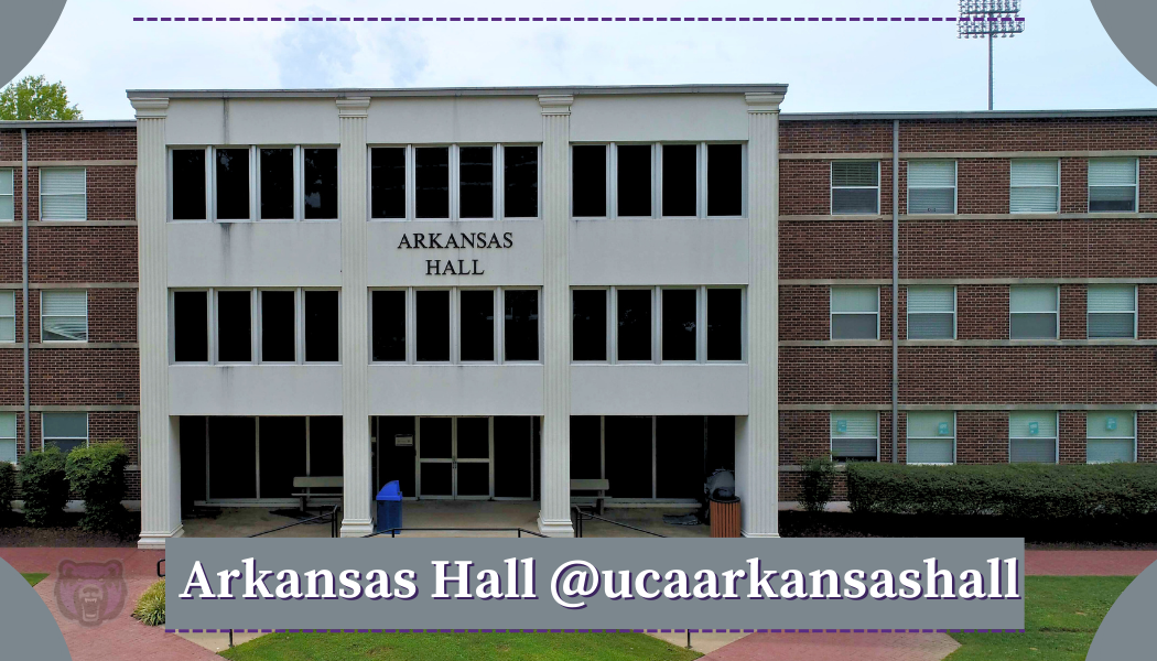 image; link/button to arkansas hall instagram