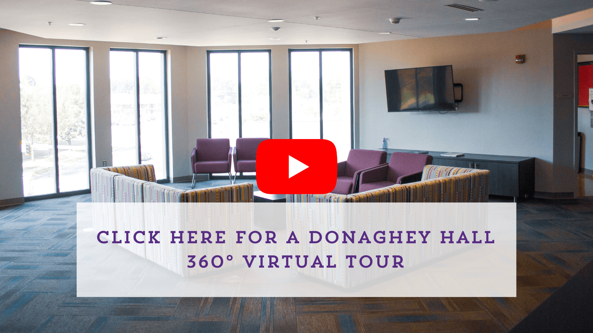 alt text: click here for a donaghey hall 360 degree virtual tour