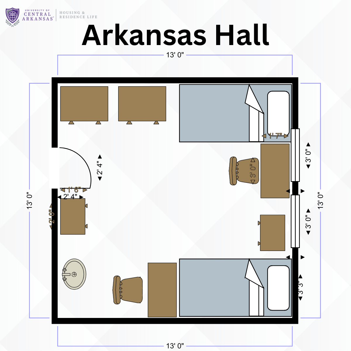Arkansas Hall Floor Plan