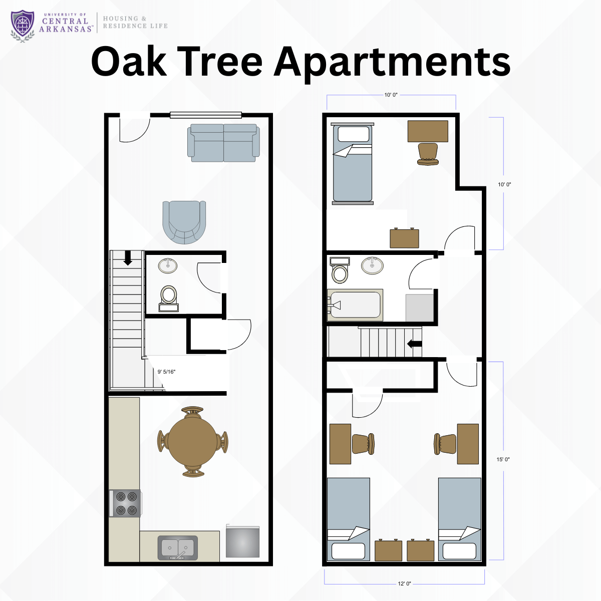 Oak Tree Apartments Floor Plan