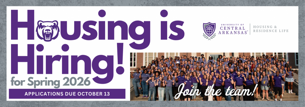 Housing is Hiring for Spring 2026. Applications due October 13.