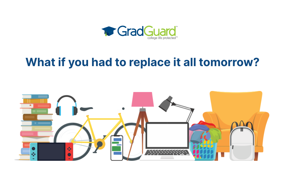 alt text image; Wheat if you had to replace it all tomorrow? Image of personal belongings, furniture, books, devices, etc.