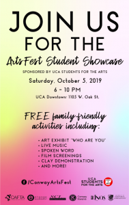 ‘STUDENTS FOR THE ARTS’ HOSTS SHOWCASE AT UCA DOWNTOWN