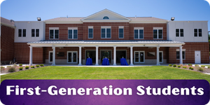 Button showing Buffalo Alumni Hall. Leads to the First Generation Students resource page