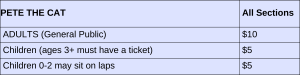 Pete the Cat Benefit Tickets