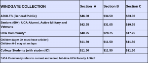 Windgate Collection Ticket Prices