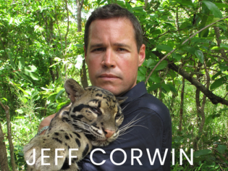 Jeff Corwin with a Leopard Cub