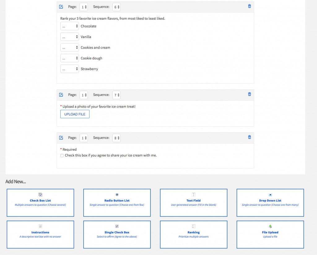 CubConnect add questions to form