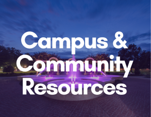 Button to access campus and community resource booklet