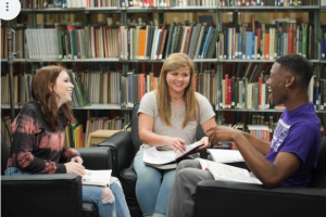 Group of Students studying in the Torreyson Library